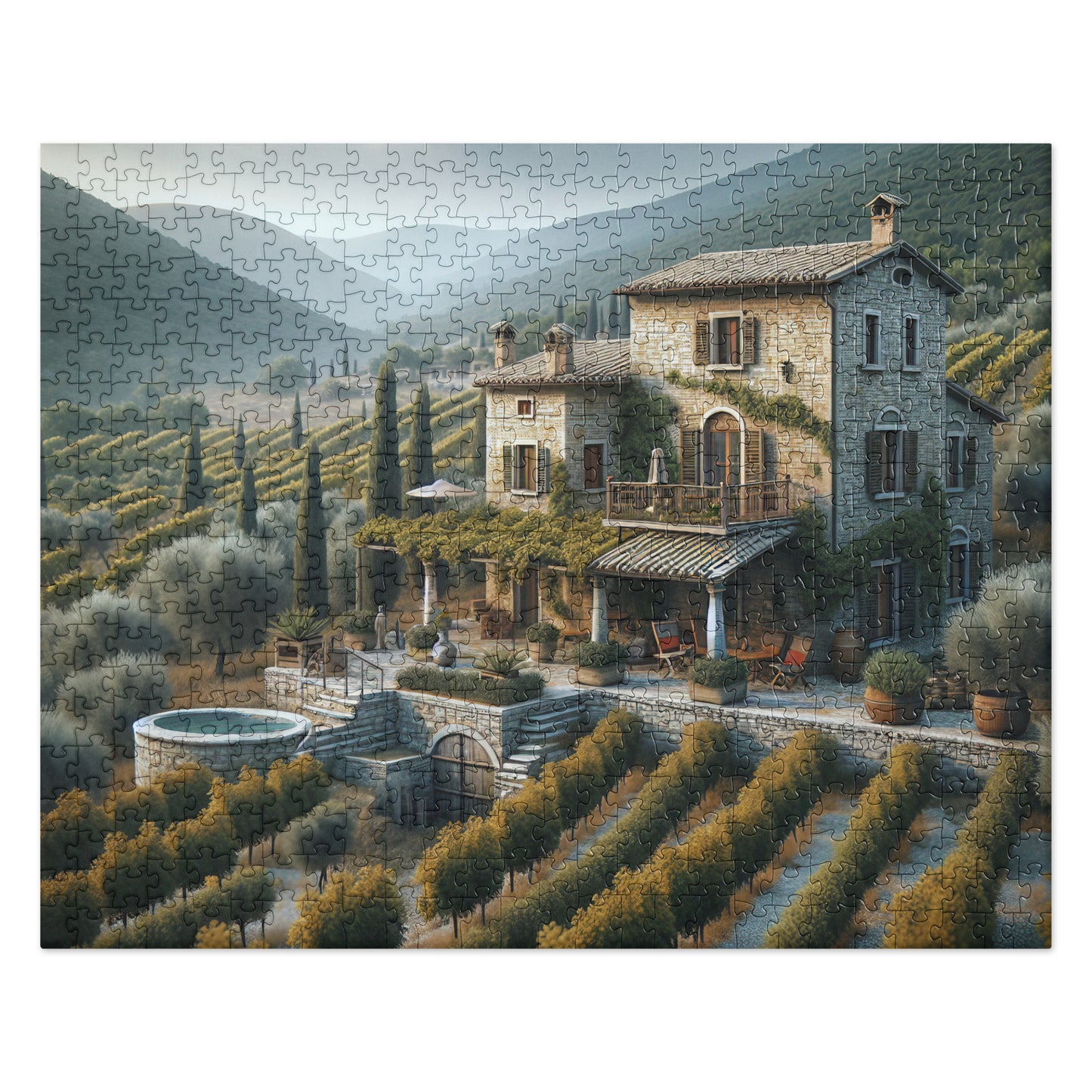 Old Stone Home Surrounded by Orchards - Jigsaw Puzzle