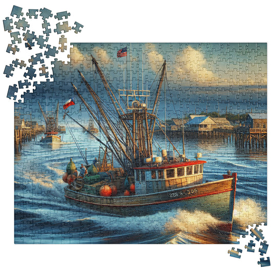 Fishing Boats starting their day - Jigsaw puzzle