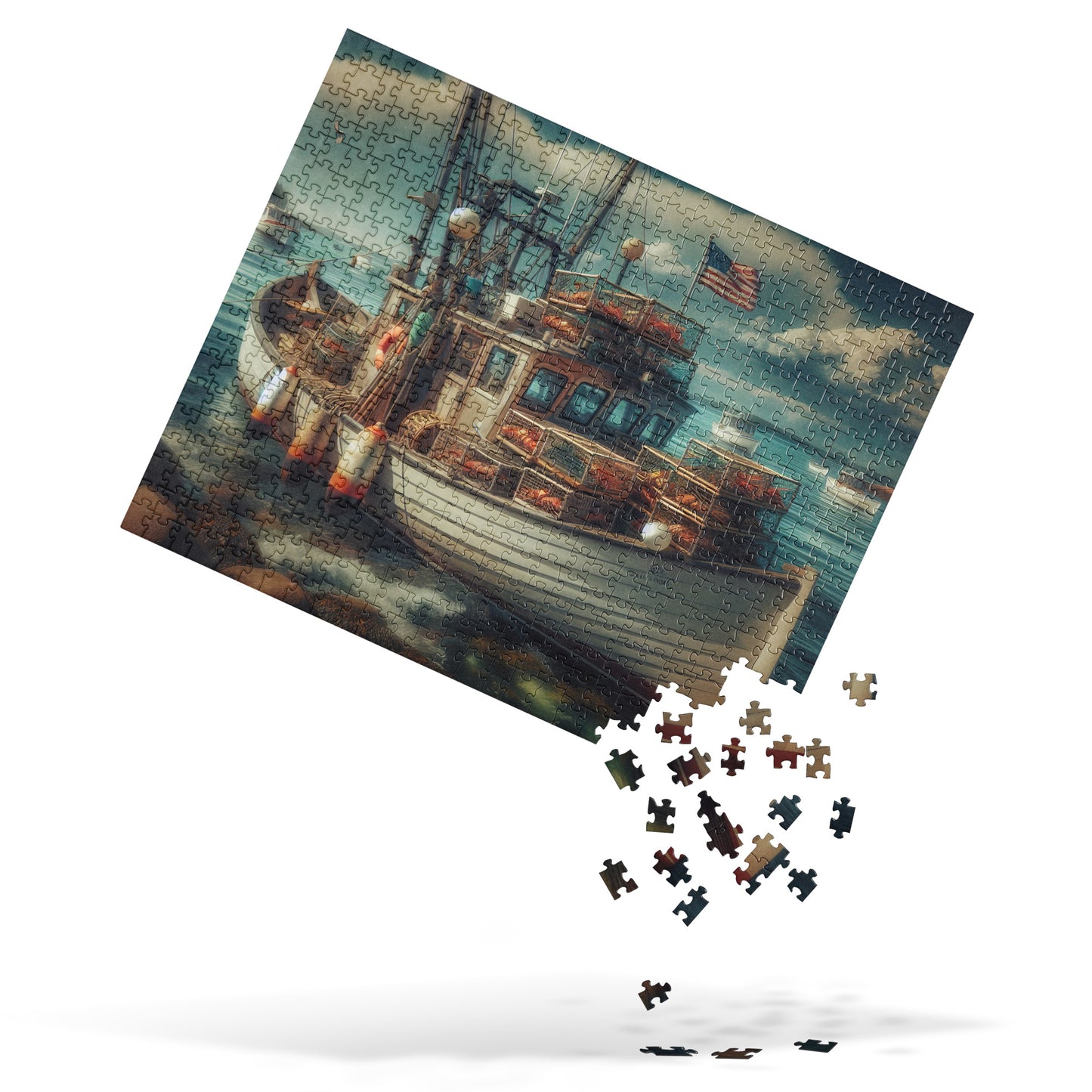 Lobster Boat coming back in - Jigsaw puzzle