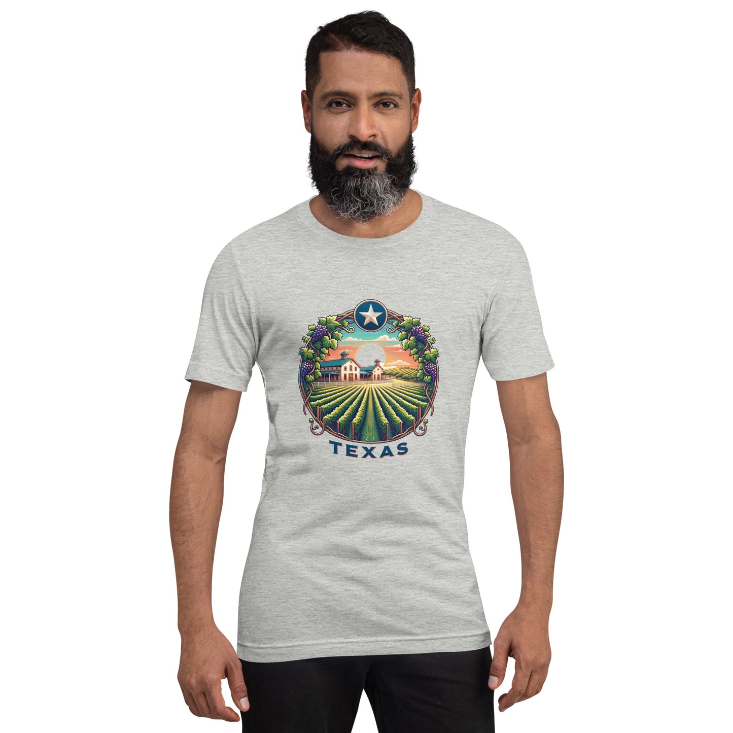 Texas Vineyards & Barns - Men's T-Shirt