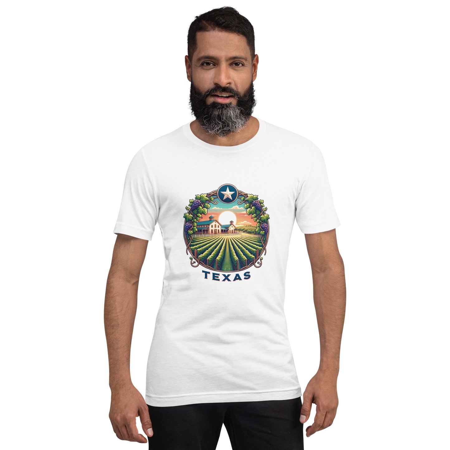 Texas Vineyards & Barns - Men's T-Shirt